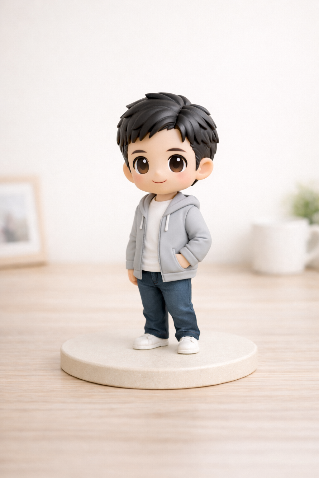 Second view of a custom single figurine from photos showing the same finished figurine